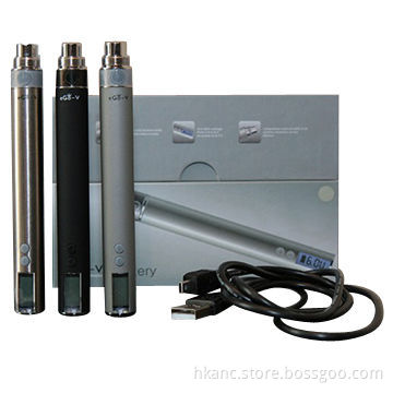 eGo-V E Cigarette Battery Kit, 650mAh, 900mAh, 1,100mAh Voltage Available